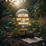 A single bright plant thriving in rich soil beside another struggling in dry ground, symbolising how environment and culture determine whether talent flourishes or fails.